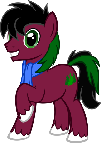 Size: 1416x2000 | Tagged: safe, artist:stellardust, derpibooru import, oc, oc:red cedar, unofficial characters only, earth pony, pony, derpibooru community collaboration, 2021 community collab, clothes, derpibooru exclusive, image, male, png, scarf, simple background, smiling, solo, stallion, standing, transparent background