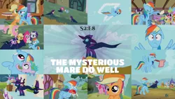 Size: 1958x1101 | Tagged: safe, derpibooru import, edit, edited screencap, editor:quoterific, screencap, applejack, aura (character), daisy, flower wishes, fluttershy, linky, mare do well, mayor mare, noi, pinkie pie, rainbow dash, rainbowshine, rarity, scootaloo, shoeshine, spike, twilight sparkle, written script, dragon, earth pony, pegasus, pony, unicorn, the mysterious mare do well, female, filly, image, male, mane six, mare, png, stallion, unicorn twilight