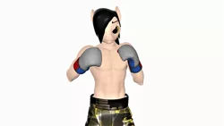 Size: 2560x1440 | Tagged: safe, artist:wolfthepredator, derpibooru import, oc, oc:electro-crit, oc:kurt marek (electro-crit), unofficial characters only, anthro, earth pony, pony, 3d, abs, boxing, boxing gloves, emo, image, looking at you, male, muscles, muscular male, png, sfm pony, shirless, source filmmaker, sports