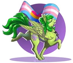 Size: 1974x1701 | Tagged: safe, artist:magnetichollow, derpibooru import, oc, oc:midori kuroba, unofficial characters only, pegasus, ankh, chest fluff, colored, egyptian, egyptian pony, freckles, image, pansexual, png, pride, pride flag, simple background, solo, transgender pride flag, transparent background