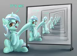 Size: 3205x2354 | Tagged: safe, artist:xbi edits, derpibooru import, edit, lyra heartstrings, pony, unicorn, dialogue, droste effect, glasses, gradient background, image, inception, jpeg, looking at you, recursion, sitting, whiteboard