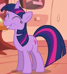 Size: 1156x1271 | Tagged: safe, derpibooru import, screencap, twilight sparkle, pony, unicorn, season 2, the return of harmony, cropped, cute, eyes closed, female, golden oaks library, image, library, mare, png, solo, twiabetes, unicorn twilight