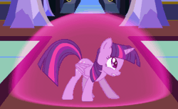 Size: 303x187 | Tagged: safe, artist:smhungary, derpibooru import, edit, twilight sparkle, twilight sparkle (alicorn), alicorn, pony, fighting is magic, animated, castle, force field, game, gif, guarding, image, magic, magic aura, mugen, pixel art, protecting, shield, solo, sprite, twilight's castle, video game