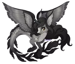 Size: 917x788 | Tagged: safe, artist:tsurime, derpibooru import, oc, unofficial characters only, merpony, seapony (g4), alternate forms, brown eyes, colored, commission, custom, eyelashes, fins, fish tail, flowing mane, flowing tail, horn, image, irl, photo, png, seaponified, simple background, smiling, solo, species swap, spread wings, tail, toy, transparent background, wings