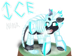 Size: 1580x1228 | Tagged: safe, artist:gesr, artist:rtg2100, derpibooru import, oc, kirin, nirik, armor, ice, image, png, solo