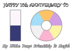 Size: 1547x1105 | Tagged: safe, derpibooru import, applejack, fluttershy, pinkie pie, princess celestia, princess luna, rainbow dash, rarity, twilight sparkle, anniversary, happy birthday mlp:fim, image, mane six, minimalist, mlp fim's tenth anniversary, modern art, png, simple background, transparent background