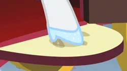 Size: 1280x720 | Tagged: safe, derpibooru import, screencap, rarity, the best night ever, clothes, glass slipper (footwear), high heels, hoof only, hooves, image, legs, pictures of legs, png, shoes, solo, sparkles