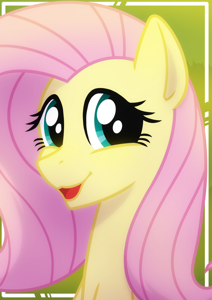 Size: 1980x2800 | Tagged: safe, artist:whitequartztheartist, derpibooru import, fluttershy, pegasus, pony, :3, bust, cute, daaaaaaaaaaaw, image, open mouth, png, portrait, shyabetes, smiling, solo