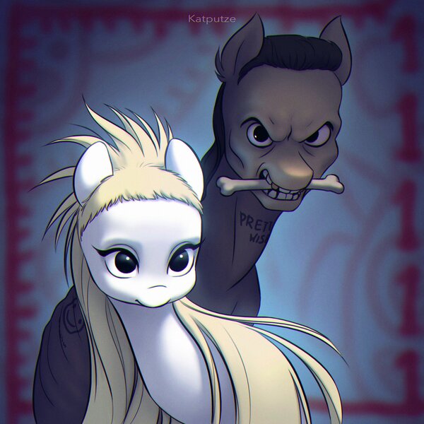 Size: 2126x2126 | Tagged: safe, artist:katputze, derpibooru import, ponified, pony, bone, caricature, die antwoord, fanart, image, jpeg