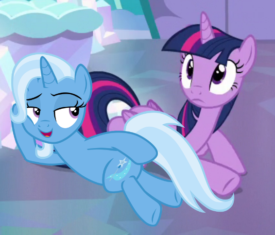 Size: 566x484 | Tagged: safe, derpibooru import, edit, edited screencap, screencap, trixie, twilight sparkle, twilight sparkle (alicorn), alicorn, the crystalling, cropped, female, image, lesbian, png, shipping, twixie