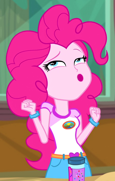 Size: 534x839 | Tagged: safe, derpibooru import, screencap, pinkie pie, equestria girls, legend of everfree, legend of everfree - bloopers, cropped, female, image, png, solo