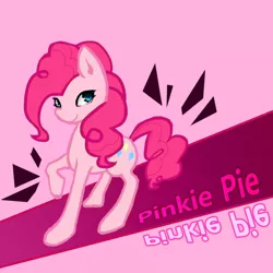 Size: 1000x1000 | Tagged: safe, artist:ping000, derpibooru import, pinkie pie, earth pony, pony, female, image, mare, one hoof raised, png, solo