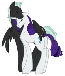 Size: 1148x1334 | Tagged: safe, artist:mlp-headstrong, derpibooru import, rarity, thunderlane, pegasus, pony, unicorn, female, image, male, png, rarilane, shipping, simple background, straight, transparent background