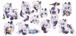 Size: 1024x493 | Tagged: safe, artist:ipun, derpibooru import, oc, unofficial characters only, bat pony, pony, bat pony oc, bat wings, cute, female, image, jpeg, mare, simple background, sketch, sketch dump, solo, white background, wings