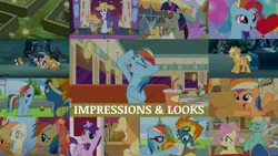 Size: 1986x1117 | Tagged: safe, derpibooru import, edit, edited screencap, editor:quoterific, screencap, apple bloom, applejack, big macintosh, derpy hooves, discord, fluttershy, granny smith, honey curls, mare e. lynn, pinkie pie, rainbow dash, rarity, scootaloo, silver lining, silver zoom, spike, spitfire, starlight glimmer, sweetie belle, twilight sparkle, zephyr breeze, flutter brutter, harvesting memories, magic duel, newbie dash, scare master, simple ways, the mysterious mare do well, the saddle row review, what about discord?, spoiler:harvesting memories, alicorn costume, alternate hairstyle, care mare, clothes, costume, cutie mark crusaders, dynamic dash, egghead dash, fake horn, fake wings, glasses, image, imitation, impersonating, mane seven, mane six, mane swap, maze, nightmare night costume, png, rainbow fash, rarihick, rule 63, toilet paper roll, toilet paper roll horn, twilight muffins, uniform, wig, wonderbolts uniform