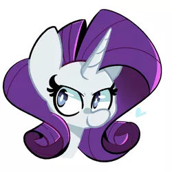 Size: 900x900 | Tagged: safe, artist:kindakismet, derpibooru import, rarity, pony, unicorn, bust, female, heart, image, mare, png, portrait, simple background, solo, white background