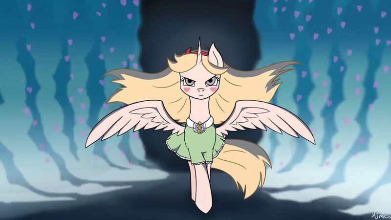 Size: 1024x576 | Tagged: safe, artist:mimicproductions, derpibooru import, ponified, alicorn, pony, alicornified, angry, disney, disney princess, image, jpeg, race swap, solo, star butterfly, star vs the forces of evil