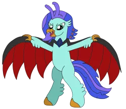 Size: 2735x2358 | Tagged: safe, artist:supahdonarudo, derpibooru import, oc, oc:sea lilly, unofficial characters only, classical hippogriff, hippogriff, vampire, cape, clothes, costume, fangs, halloween, holiday, image, png, simple background, spooky, standing up, transparent background