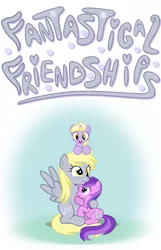 Size: 1920x2987 | Tagged: safe, artist:dinkyuniverse, derpibooru import, amethyst star, derpy hooves, dinky hooves, pegasus, pony, unicorn, comic:fantastical friendships, comic, cute, derpabetes, dinkabetes, equestria's best big sister, equestria's best daughter, equestria's best mother, family, female, filly, foal, happy, headcanon, hooves family, image, mare, mother and child, mother and daughter, png, poster, show accurate, title