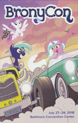 Size: 1948x3064 | Tagged: safe, artist:tonyfleecs, derpibooru import, oc, oc:blank canvas, oc:hoof beatz, oc:mane event, bronycon, bronycon 2018, bronycon 2018 con book, corvette, hot rod, image, png