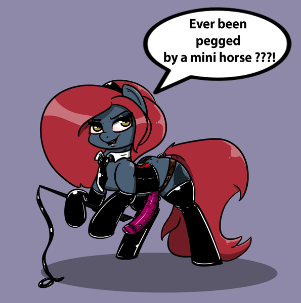 Size: 1898x1915 | Tagged: questionable, artist:n-o-n, derpibooru import, oc, oc:jessi-ka, pony, clothes, corset, dildo, dominatrix, female, gloves, happy, image, imminent pegging, imminent rape, imminent sex, latex, latex boots, latex gloves, looking at you, necktie, png, propositioning, sex toy, solo, strapon, whip, wip