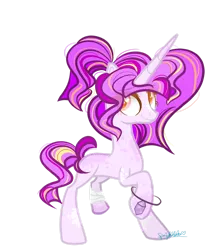 Size: 1280x1440 | Tagged: safe, artist:mlpsportybubbles, derpibooru import, oc, oc:amethyst nebula, pony, unicorn, amputee, congenital amputee, female, image, magical lesbian spawn, mare, offspring, parent:sunset shimmer, parent:twilight sparkle, parents:sunsetsparkle, png, simple background, solo, transparent background