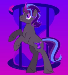 Size: 900x1000 | Tagged: safe, artist:enigmadoodles, derpibooru import, oc, oc:blacklight, pony, image, png, rearing, solo