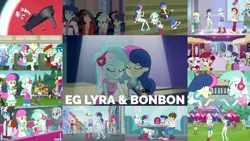 Size: 1972x1109 | Tagged: safe, derpibooru import, edit, edited screencap, editor:quoterific, screencap, amethyst star, bon bon, captain planet, cheerilee, curly winds, derpy hooves, flash sentry, lyra heartstrings, maud pie, microchips, normal norman, rainbow dash, rarity, ringo, rose heart, roseluck, some blue guy, sweetie drops, trixie, watermelody, wiz kid, a fine line, all's fair in love and friendship games, equestria girls, equestria girls series, friendship games, inclement leather, legend of everfree, life is a runway, opening night, book, bus, duo, duo female, eyes closed, female, image, male, microphone, musical instrument, open mouth, piano, png, sitting, teeth, trio