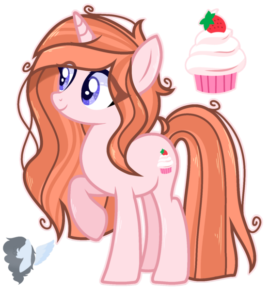 Size: 1388x1500 | Tagged: safe, artist:skyfallfrost, derpibooru import, oc, oc:strawberry delight, pony, unicorn, female, image, mare, png, raised hoof, simple background, solo, transparent background