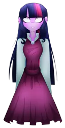 Size: 1585x3088 | Tagged: safe, artist:mywasasi, derpibooru import, sci-twi, twilight sparkle, equestria girls, clothes, creepy, crystal prep academy uniform, image, loose hair, missing accessory, no glasses, no legs, png, school uniform, simple background, solo, transparent background