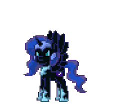 Size: 288x255 | Tagged: safe, artist:torpy-ponius, derpibooru import, nightmare moon, alicorn, pony, pony town, animated, female, filly, gif, image, luna's banishment, nightmare woon