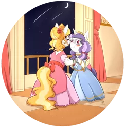 Size: 1024x1053 | Tagged: safe, artist:foxhatart, derpibooru import, oc, oc:iris, oc:maple, unofficial characters only, anthro, pony, clothes, dress, female, image, mare, mask, png