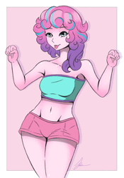Size: 1668x2388 | Tagged: safe, artist:jennobasilicum, derpibooru import, princess flurry heart, equestria girls, :p, adorasexy, alternate hairstyle, animated, belly button, breasts, busty flurry heart, clothes, cute, dancing, equestria girls-ified, female, flurrybetes, frame by frame, gif, image, older, older flurry heart, sexy, shorts, solo, tongue out, tube top