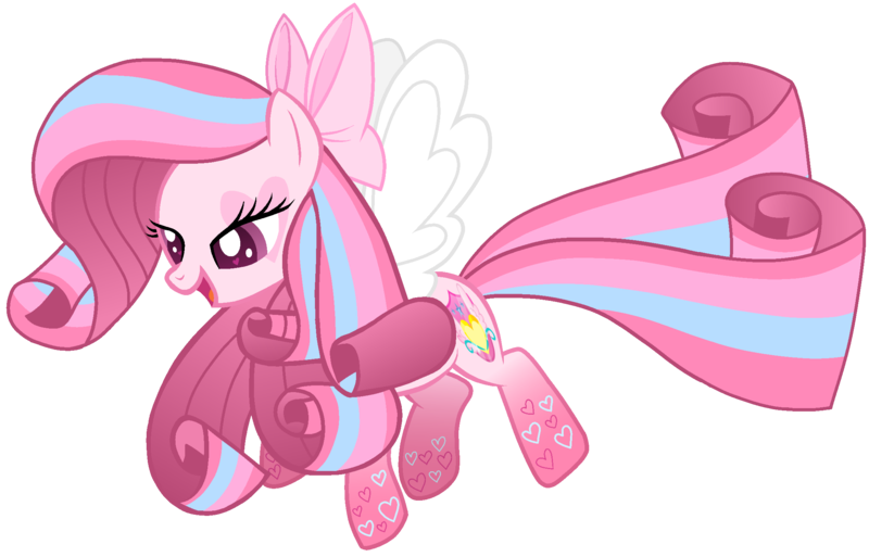 Size: 2213x1419 | Tagged: safe, artist:muhammad yunus, derpibooru import, oc, oc:annisa trihapsari, unofficial characters only, earth pony, pegasus, pony, base used, bedroom eyes, bow, female, heart, heart eyes, image, mare, medibang paint, not rarity, open mouth, pegasus oc, pink body, pink hair, png, rainbow power, simple background, solo, transparent background, vector, wingding eyes, wings