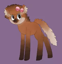Size: 643x661 | Tagged: safe, artist:tilling-tan, derpibooru import, oc, unofficial characters only, bow, hair bow, image, maned wolf pony, png, tongue out