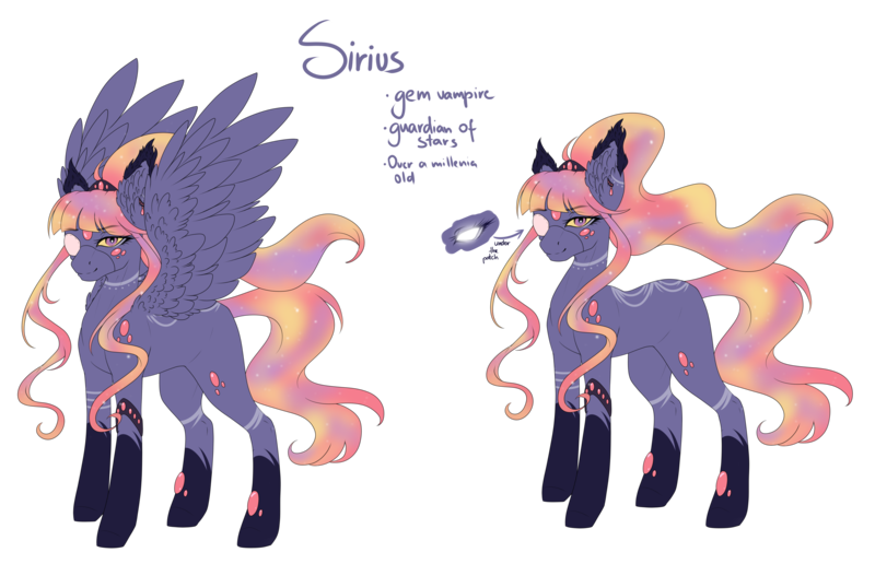 Size: 4608x2970 | Tagged: safe, artist:minelvi, derpibooru import, oc, oc:sirius, unofficial characters only, pegasus, pony, duo, ear fluff, ear piercing, earring, eyelashes, eyepatch, female, image, jewelry, mare, pegasus oc, piercing, png, reference sheet, simple background, socks (coat marking), transparent background, wings