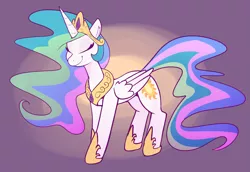 Size: 3421x2349 | Tagged: safe, artist:graphene, derpibooru import, princess celestia, alicorn, pony, crown, cute, cutelestia, eyes closed, female, high res, hoof shoes, image, jewelry, peytral, png, regalia, simple background, solo