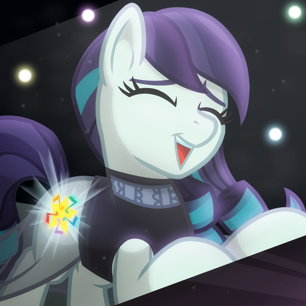 Size: 2048x2048 | Tagged: safe, artist:whitequartztheartist, derpibooru import, coloratura, earth pony, pony, cute, i am just a pony, image, musical instrument, piano, png, rara, rarabetes, singing, solo, spotlight, stage, the magic inside