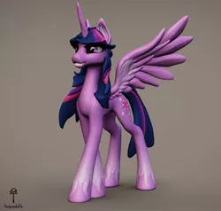 Size: 1024x974 | Tagged: safe, artist:teonanakatle, derpibooru import, twilight sparkle, twilight sparkle (alicorn), alicorn, pony, 3d, image, jpeg, solo