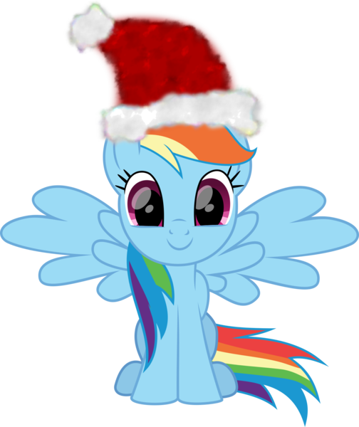 Size: 1350x1608 | Tagged: safe, artist:lincolnbrewsterfan, derpibooru import, part of a set, rainbow dash, pegasus, .svg available, christmas, cute, dashabetes, derpibooru exclusive, happy, hat, holiday, image, inkscape, lincolnbrewsterfan is trying to murder us, lincolnbrewsterfan's christmas ponies, looking at you, png, santa hat, simple background, sitting, smiling at you, solo, spread wings, transparent background, vector, weapons-grade cute, wings, winter