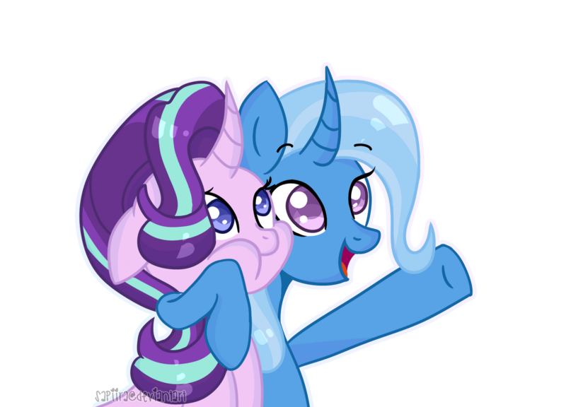 Size: 1280x922 | Tagged: safe, artist:sapiira, derpibooru import, starlight glimmer, trixie, pony, image, png, simple background, transparent background, x x everywhere