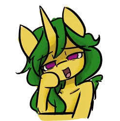 Size: 670x678 | Tagged: safe, artist:spheedc, derpibooru import, oc, oc:lemon breeze, unofficial characters only, pony, unicorn, bust, female, image, png, simple background, solo, talking, talking to viewer, transparent background