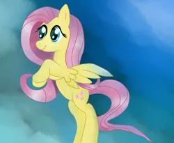 Size: 2872x2352 | Tagged: safe, artist:almaustral, derpibooru import, fluttershy, pegasus, pony, female, image, mare, png, rearing, solo