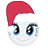 Size: 48x48 | Tagged: safe, derpibooru import, rarity, christmas, emoticon, happy, hat, holiday, image, mlpforums, png, santa hat, solo