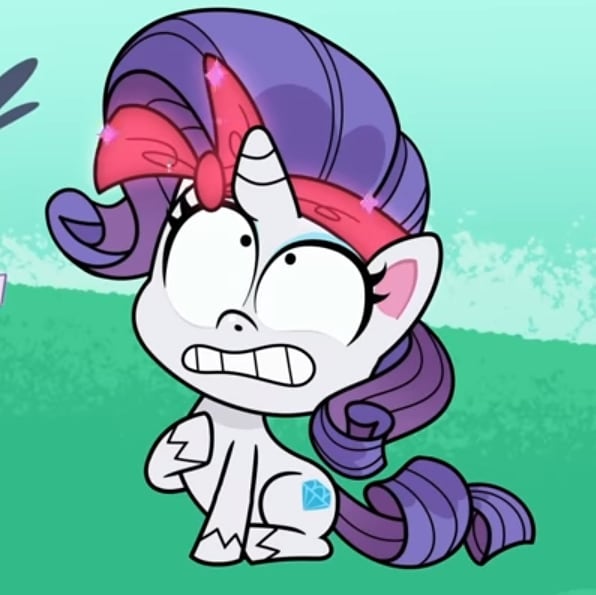 Size: 596x595 | Tagged: safe, derpibooru import, screencap, rarity, pony, unicorn, bad thing no. 3, my little pony: pony life, spoiler:pony life s01e05, bandana, cropped, female, image, jpeg, mare