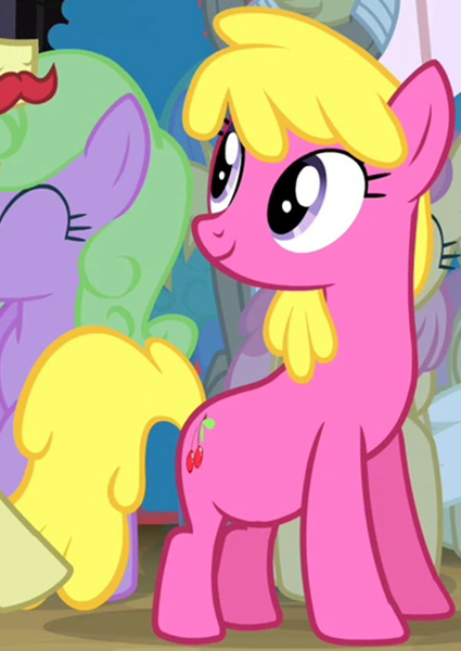 Size: 700x989 | Tagged: safe, derpibooru import, screencap, cherry berry, daisy, flam, flim, flower wishes, earth pony, pony, leap of faith, cropped, female, flim flam brothers, image, mare, png, saunter sitz, solo focus