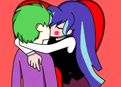 Size: 652x470 | Tagged: safe, derpibooru import, edit, spike, starlight glimmer, human, equestria girls, blushing, clothes, eyes closed, female, heart, humanized, image, kissing, male, png, shipping, sparlight, straight