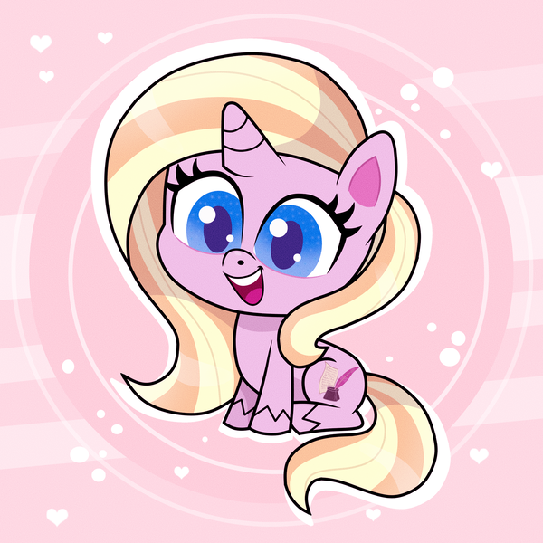 Size: 1946x1946 | Tagged: safe, artist:felux, derpibooru import, oc, oc:ola tiger, pony, unicorn, my little pony: pony life, cute, female, horn, image, mare, ocbetes, png, smiling, solo, unicorn oc