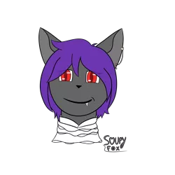 Size: 3000x3000 | Tagged: safe, artist:soupyfox, derpibooru import, oc, oc:vera, unofficial characters only, bat pony, pony, bat pony oc, bat wings, bust, commission, grin, image, looking at you, png, portrait, simple background, smiling, smiling at you, smirk, solo, transparent background, wings