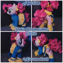 Size: 2896x2896 | Tagged: safe, artist:kuroran, derpibooru import, idw, pinkie pie, advertisement, auction, cheerleader, image, irl, jpeg, photo, plushie